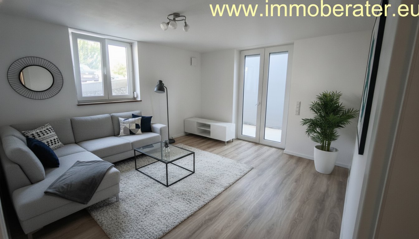 Neunburg vorm Wald: Moderne, charmante  2-Zi-Souterrain-Wohnung / WFL ca. 66 m2 / Energiesparhaus / Fußbodenheizung / Terrasse und Garage. 